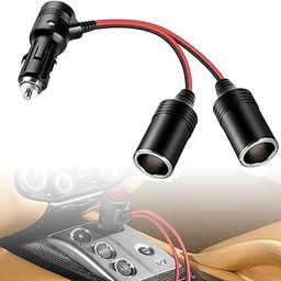 Dual Outlet Car Cigarette Lighter Socket Splitter 12V/24V Car Socket to Plug Adapter Universal Car Plug Socket with Safety Features, Compact Design for Smartphones, GPS, Fans, Cars, Trucks-9