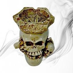 SMVDT SKULL ASHTRAY FOR CIGARETTES, PORTABLE ASHTRAY FOR HOME IN/OUTDOOR, OFFICE, BAR, CAR AND ALSO USE FOR HOME DECORATION. (COLOR - WHITE) PACK OF 1.-image-97