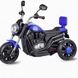 Liba enterprises | Hyrider 6V Electric Kids Bike with Rechargeable 6.5 Ah Battery Inbuilt Imported Motor Drive|Music Player, Front LED Light & Foot Accelerator Pedal Bike for Ages 1-5 Years blue color-image-88