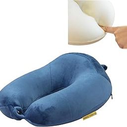ORKA TRAVEL U Neck Luxe Memory Foam High Back Super Soft Grey (Navy Blue)-image-2