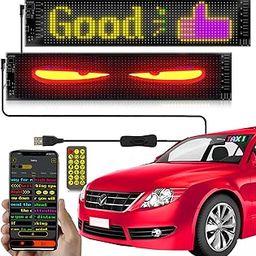 Devil Eyes Light for Cars, Colorful Eye Lamp Soft Screen for Car Windows, Large Programmable Flexible LED Screen, DIY Car Dynamic LED Smart Colorful Eye Lamp Soft Screen (2.8 * 6.8 in)-13