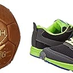 Sports Training Shoe Bright Grey Green Size 6 With Triumph Shooting Ball Leather-image-41