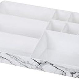 CALANDIS Plastic Desktop Makeup Organizer Tray Cosmetic Display Case Storage Box-image-13