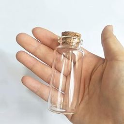 AARADHNAS Glass Cork Stopper Jar - 30 ml, Pack of 6, Transparent-19