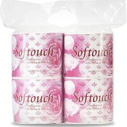 SofTouch Toilet Paper Tissue Roll Economy Pack 4-in-1 (100 mtr roll) (455 Sheet Per roll)-5