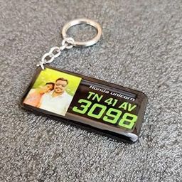 WEHATKE Customized Sublimation Bike Keychain with Your Photo & Car Bike or any Vehicle Number | Keychain Available for All Bike & Car Model | Engineered Wood-image-18