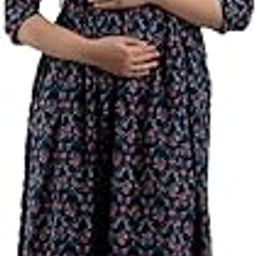 Women's 100% Cotton Maternity Feeding Kurti with Zipper-image-87