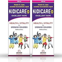 Kidicare D Multivitamin Syrup With Vitamin D For Children Upto 12 Years With Vitamins, Minerals For Overall Growth, Health & Immunity, Maintain Daily Energy | 200Ml (Pack Of 2)-image-28
