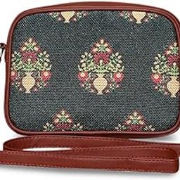 Vegan Leather Handmade Women's Handbags with double handles and detachable Sling Strap-36