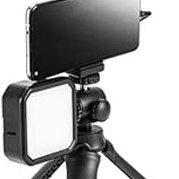Audio Array AM-C18 Vlogging Kit 6 in 1 Combo | 3.5mm Shotgun Mic with shockmount & LED Light Tripod Stand for Smartphones & Camera | Upto 3Hrs Battery Life | for Vlogging, Live Streaming, YouTube-2