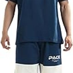 Men Color block Co-ord Set(1M-LWCS-R0202-NB4_Navy Blue_L)-10