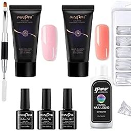 Store2508 Nail Extension Poly Nail Gel Kit with Top Coat Base Coat Slip Solution-image-16