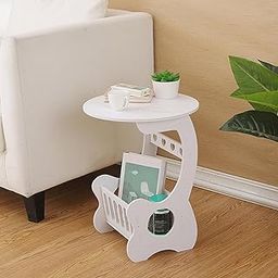 Sofa Side Table Modern Compact Drink Table for Farmhouse Bedroom Living Room-image-0