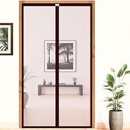 KHUSHIYA ENTERPRISE Polyester Door Mosquito Net with Full Frame Hook & Loop for Main Doors, Bedroom, Kitchen & Balcony Doors-2