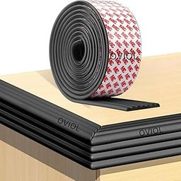 OVIOL 1 Pcs Corner Protector for Sharp Edges Thick Extra Soft Foam Table Corners Edge Protector Baby Proofing Products for Kids Table Desk Furniture, 6.5ft (2mtr) (Black, Pack of 1)-14