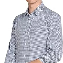 arrow Men's Checkered Full Sleeve Slim Fit Cutaway Collar Cotton Formal Shirt-picture-47