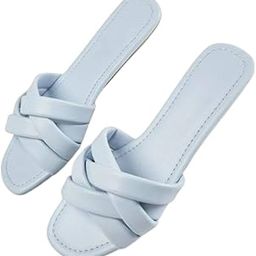 Women's Handmade Beautiful Design Flat TPR Sole Synthetic Slip-on Open Back Flats Slipper-10