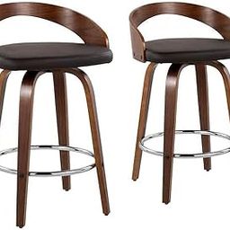 Elegant Waterfall Type Wooden Legs Bar & Kitchen Stool Chair for Home Office Cafe Restaurant Dinning (2)-20