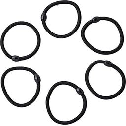 Rubber Band (Pack of 10 PC) Smooth Elastic Cotton Stretch For Curly Thick Thin Hairband Ties Soft Hair Accessories Ponytail Holders Trending Ties Women & Girls School Wear Black Color-picture-5