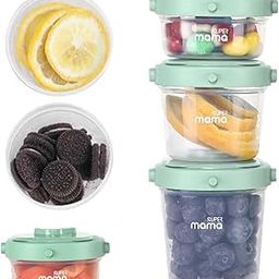 SNOWIE SOFT Baby Food Containers With Lids 3 Sizes Kitchen Food Containers Food Grade Bpa Free Pp Food Containers Leakproof Baby Food Containers Freezer & Microwave Oven Safe, 60Ml/120Ml/ 200Ml,Green-69