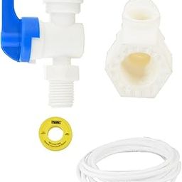 FILMAX Plastic Inlet Valve 3/8" (10mm) Push Fit with 3/8" Pipe for RO/UV Water Purifiers – Water Filter Purifier DV Set - White-picture-25