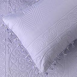 VJK FAB Latest Premium Ultrasonic Reversible Bedcover/Bedspread with 2 Full Size Pillow Covers | Multipurpose Quilted Bedsheets/Blanket 90x100 inches or 230x250 cms Bedsheets/Comforter, Lavender-image-11