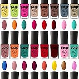 Volo Shine Bright Glossy Nail Polish Combo Set of 24 Nail Paint (Multicolor) 168 ML-image-92