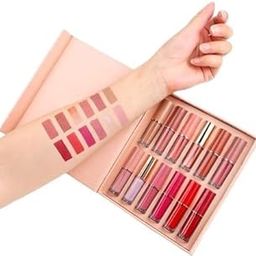 SWIZHUDA Liquide matte Lipstick 12Pcs Set waterproof long lasting Quick-drying Non-Stick Cup Nude Lip Stain Kit 24 Hours-image-24