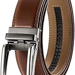 Genuine Leather Belt for Men with Easier Adjustable Autolock Buckle - Micro Adjustable Belt Fit Everywhere |Formal & Casual | Elegant Gift Box-image-80