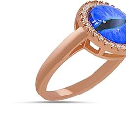 Trendy Design Gold Circle Lucky Demon Eye Rings for Women and Girls-image-33