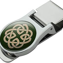 Celtic Knot Love Eternity Satin Chrome Plated Metal Money Clip-image-65