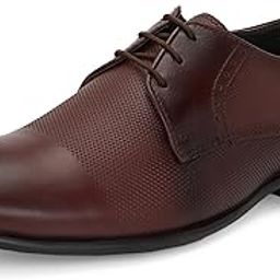 Lace-up Men's Formal Shoe | Stylish with Soft Cushioned Insole | Trendy Lace-Up Design | Durable Leather with Anti-Skid Sole | Perfect for Formal Wear (4039)-image-28