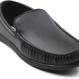 Fortune CLASSIK-1E Loafer Shoes for Men - Brown, Black, Non-Lacing Casual Formal Slip-On Loafers Stylish Shoes Ideal for Office, Party, Wedding, Kurta - Comfortable Lightweight-image-12