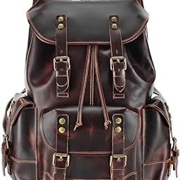 DUZBERRY LEATHER Multi Utility College Backpack – Stylish Laptop & Leather Bag for Men & Women | Adjustable Strap, Spacious & Durable for Travel, Work, School-image-9