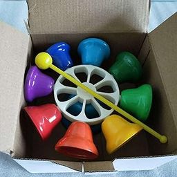 Enakshi (LABEL) Creations 8 Note Hand Bell Sensory Toy with Mallet for Kids Music Toy Children Ages 3+|Toys & Hobbies | Educational | Music & Art-image-46