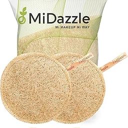 Midazzle 100% Natural Body Scrubber Loofah for Bathing (Round) (Pack of 2)-49
