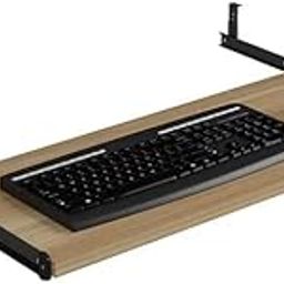 UniShop Engineered Wood Height Adjustable Keyboard Tray Under Desk (Beige, 20 x 10 Inches)-4