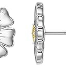 Womens 925 Silver Sunflower Solitaire Earrings | 92.5 Sterling Silver And Diamond Like Brilliance Sparkling Zirconia | Lovely Gift - Sunflower-image-15