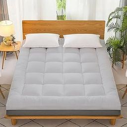 Tundwal's 500 GSM Super Soft Microfiber Mattress Topper/Padding for Soft and Comfortable Sleep -Grey-(Double Size, 72"x72"inch, 6ft x 6ft)-image-38