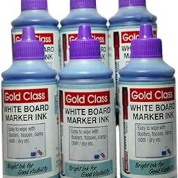 Gold Class White Board Marker Ink(100ml) (Pack of 6) (Blue) | Suitable for White Board Surface |School Stationery |Easily Refill |Bold Blue Color |Smudge Proof|Quick Drying |Indian Brand.-image-22