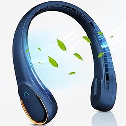 DIGSMORDEN 360 Portable Bladeless Rechargeable Neck Fan | USB Charging Battery | Smart Mini Hand Free 3 High Speed Fans (Multicolor)-image-82