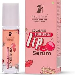 Pilgrim Spanish Squalane Lip Serum (Bubblegum)with roll-on for Visibly Plump Lips | Hydrating Lip serum for dark lips |Lip serum with Shea Butter & Pomegranate for plump & soft lips |Men & Women |6 ml-16