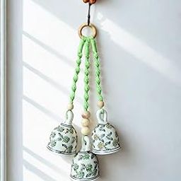 Shopping Shots Macrame Symphony Ceramic Bells Macrame Melodies Set of 3 Ceramic Hanging Bells with Hooks for Wall,Home, Garden Decor, Gifting Your Loved Ones.-image-53