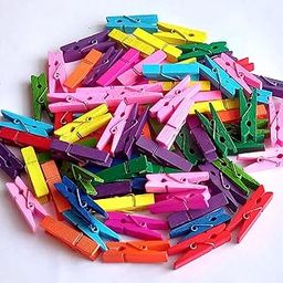 ecofynd 30 pcs Mini Colorful Wood Pin for Photos, Wooden Small Photo Clips, Mini Close Pins for Pictures, Display Artwork, Little Baby Shower (CS3002)-image-45