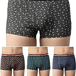 Mens 100% Cotton Printed Mini Trunk | Printed Mini Trunk for Men | Color and Print May Vary | Mini Trunk for Men Pack of 4-19
