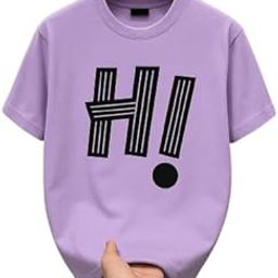 Exoctic Fashionstore Loose Fit Trendy Fashionable Cotton Blend Striped Printed Round Neck Half Sleeves Men's Tshirt-image-66