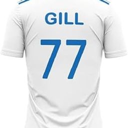 RJM Shubman Gill India Test White Jersey 2025 for (Kids,Boys,Men)-image-13