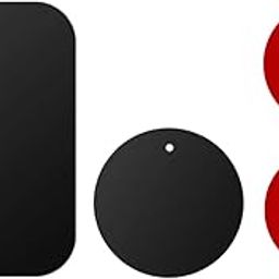HIRATEK Mount Metal Plates for Magnetic Car Mount Mobile Phone Holders and Other Mount Devices - Rectangular & Round Plates With 3M Adhesives-19