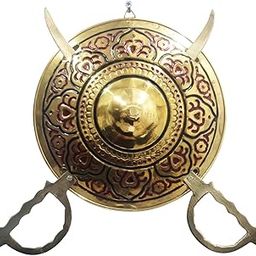 Purpledip Metal Wall Hanging Decorative Shield: Royal Insignia, 11 Inches Wide (12755C)-image-67