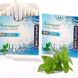 Aarogyam Herbals Cigarette 100% Tobacco & Nicotine Free Smoke, for Relieve Stress & Mood Enhance Product for Smokers - (10 Sticks in Each Packet) (MINT FLAVOUR, 1 Packet)-picture-10